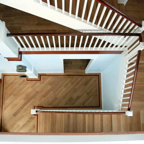 A picture of some stairs built by Thomas Evans Construction
